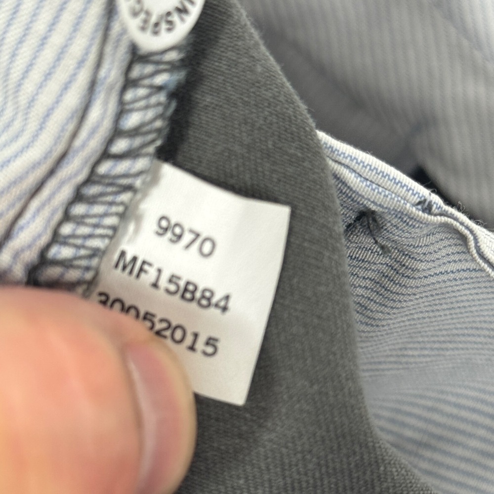 Peter Millar Twill Chino Pants Gray Cotton Straight Golf Men Size 38 (38x30) - Picture 9 of 10
